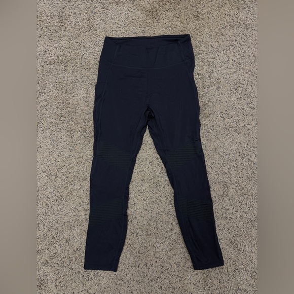 Fabletics Pants - Fabletics Black Moto Style Leggings with Pockets